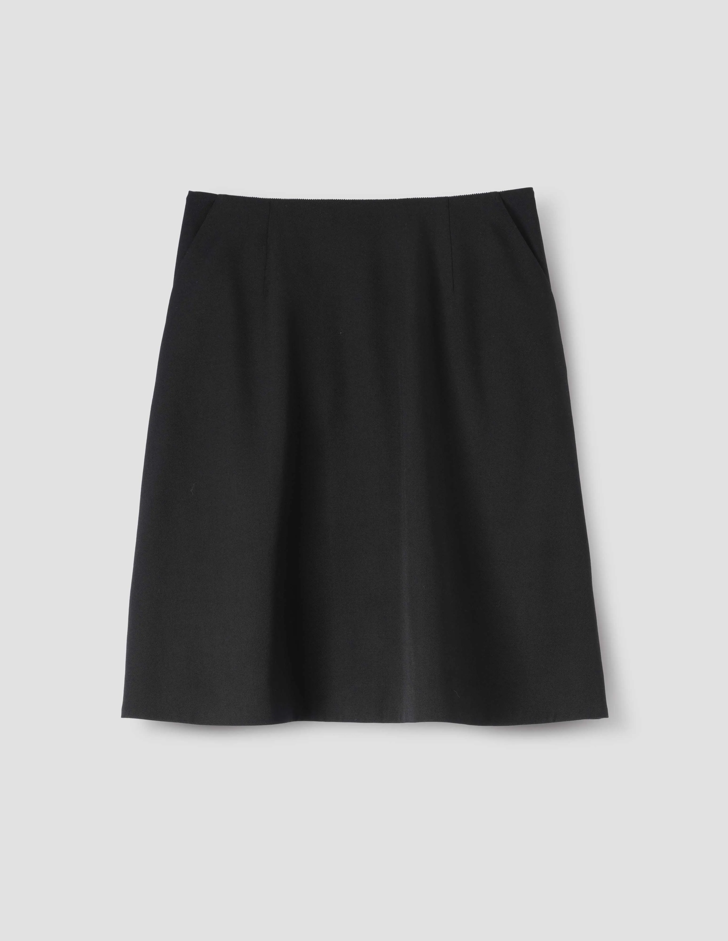 SIMPLE SKIRT | FLUID WOOL TWILL | BLACK sold by Margaret Howell product image thumbnail 3
