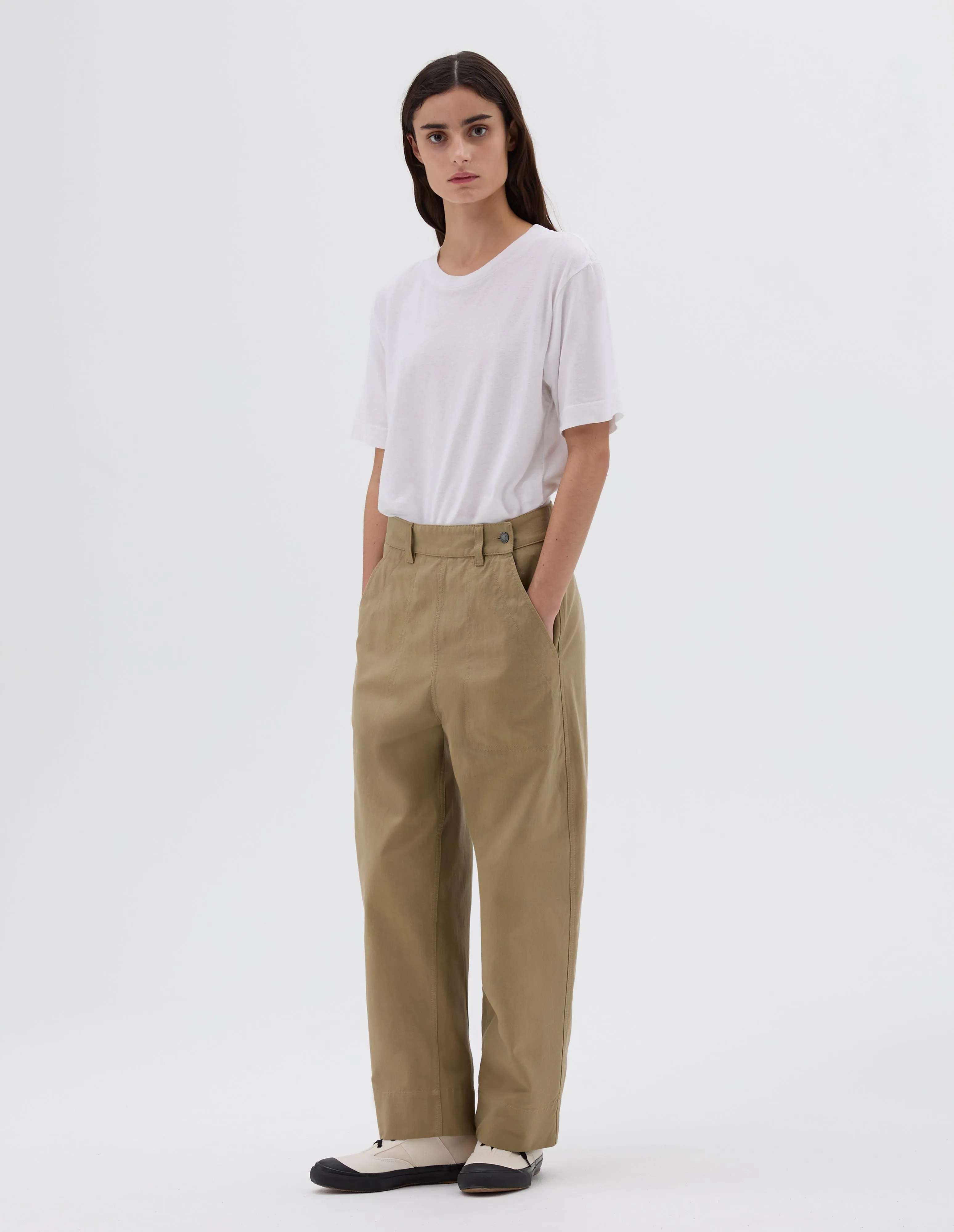 MHL. UTILITY TROUSERS | IRREGULAR COTTON DRILL | OAT sold by Margaret Howell