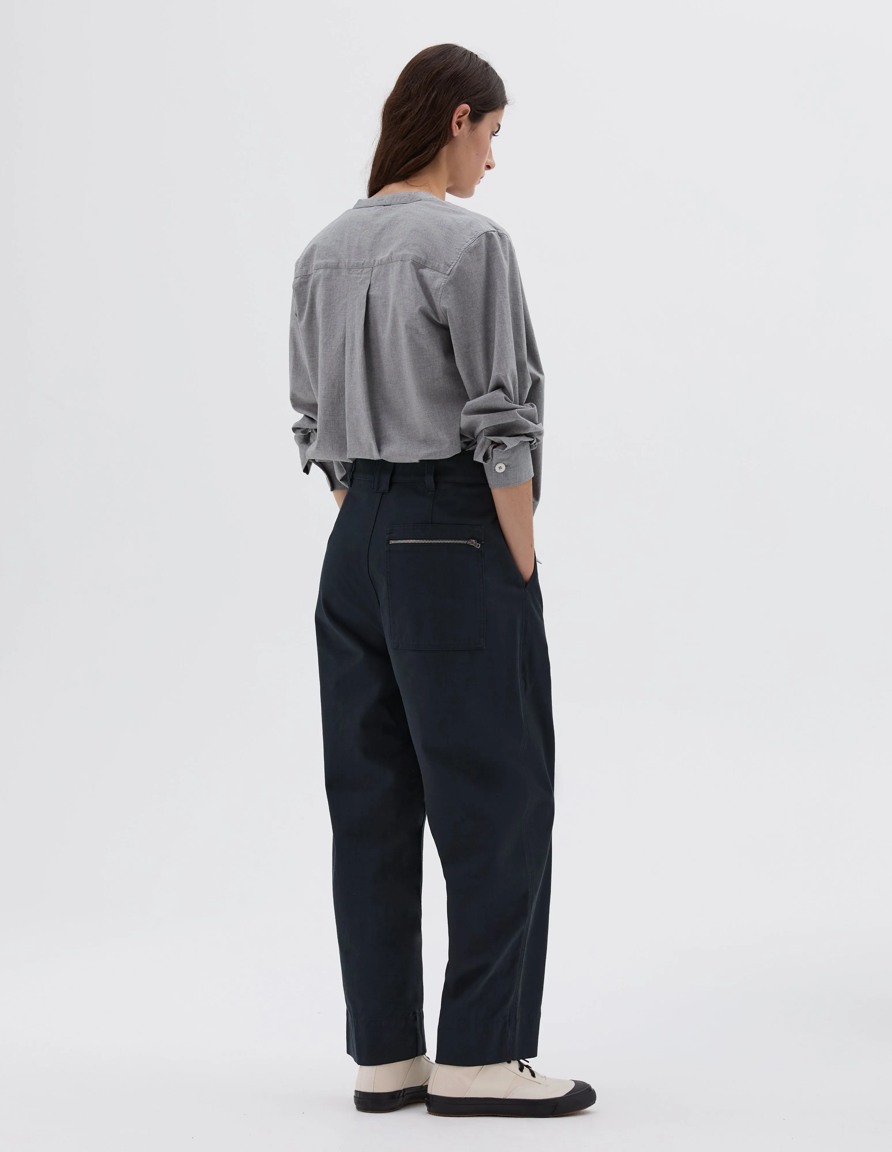 MHL. UTILITY TROUSERS | IRREGULAR COTTON DRILL | NAVY sold by Margaret Howell product image thumbnail 2