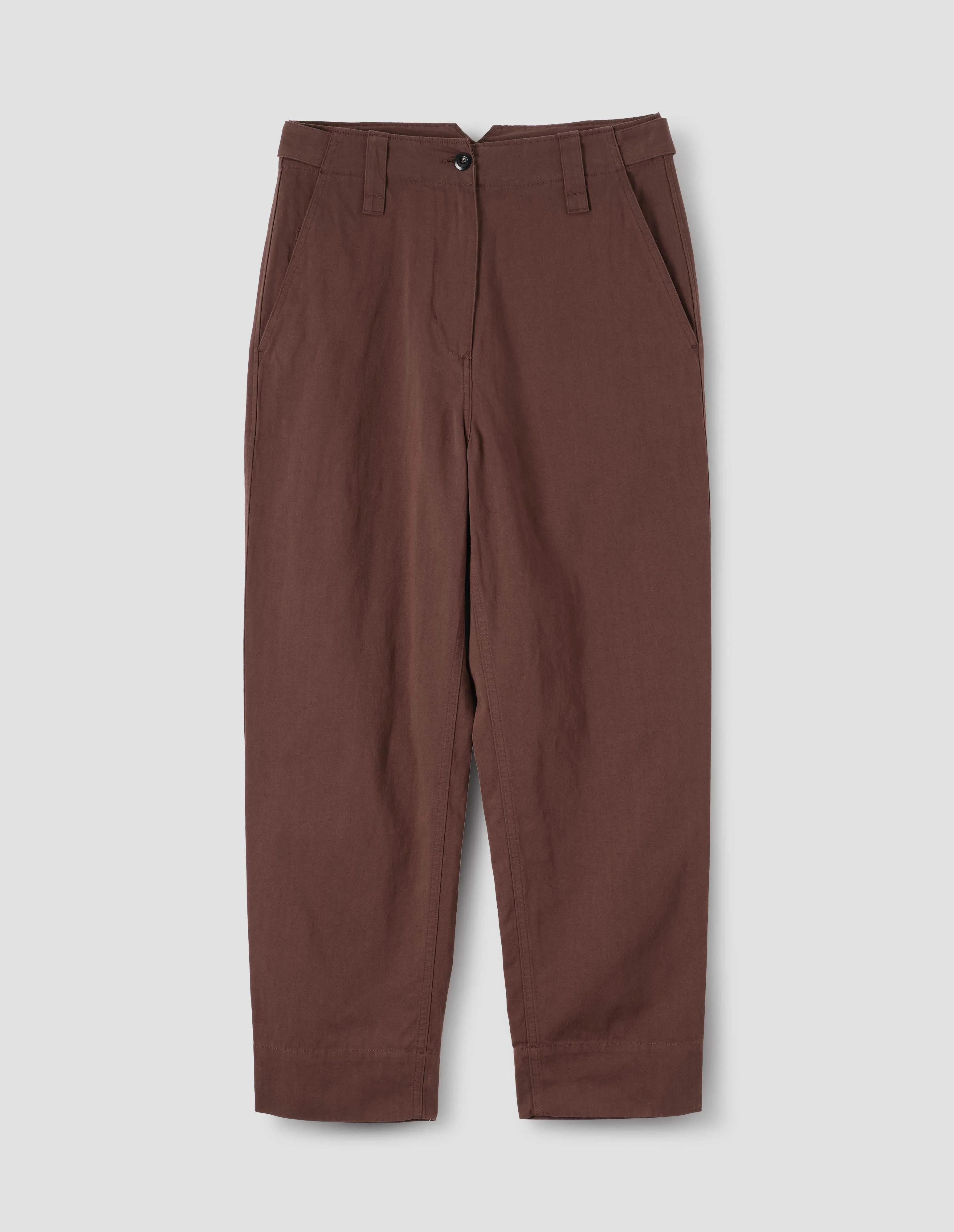 MHL. TAPERED FLAT FRONT TROUSERS | COTTON LINEN PLAINWEAVE | MINERAL sold by Margaret Howell product image thumbnail 3