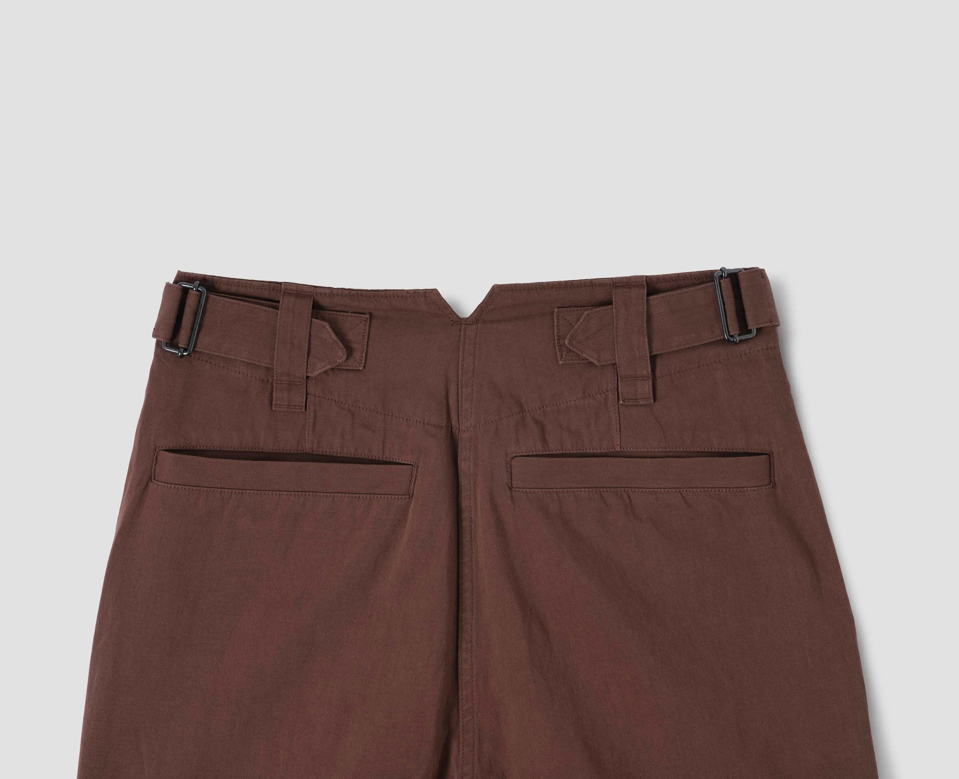 MHL. TAPERED FLAT FRONT TROUSERS | COTTON LINEN PLAINWEAVE | MINERAL sold by Margaret Howell product image thumbnail 4