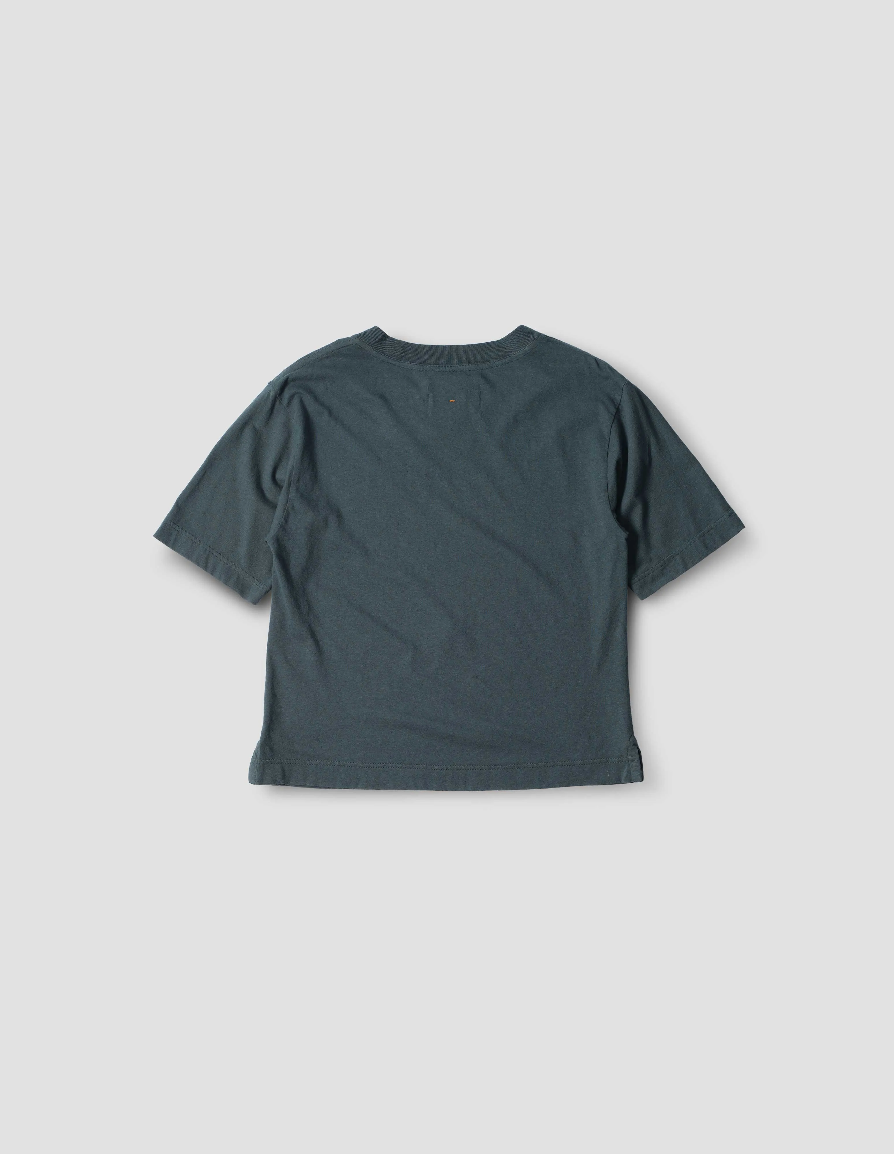 MHL. SIMPLE T SHIRT | ORGANIC COTTON LINEN JERSEY | MINERAL BLUE sold by Margaret Howell product image thumbnail 5