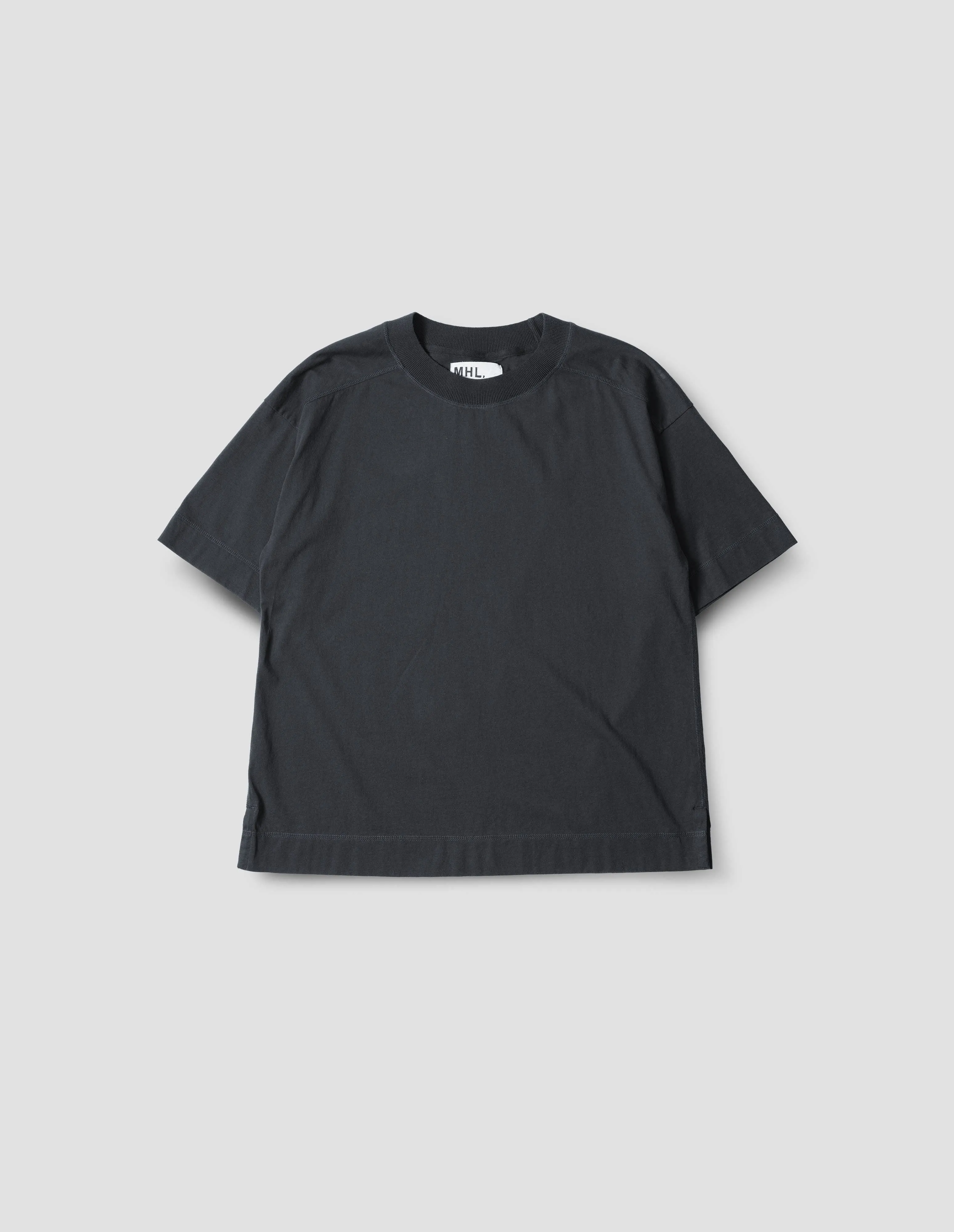 MHL. RELAXED T SHIRT | LIGHTWEIGHT DRY JERSEY | INK sold by Margaret Howell product image thumbnail 4