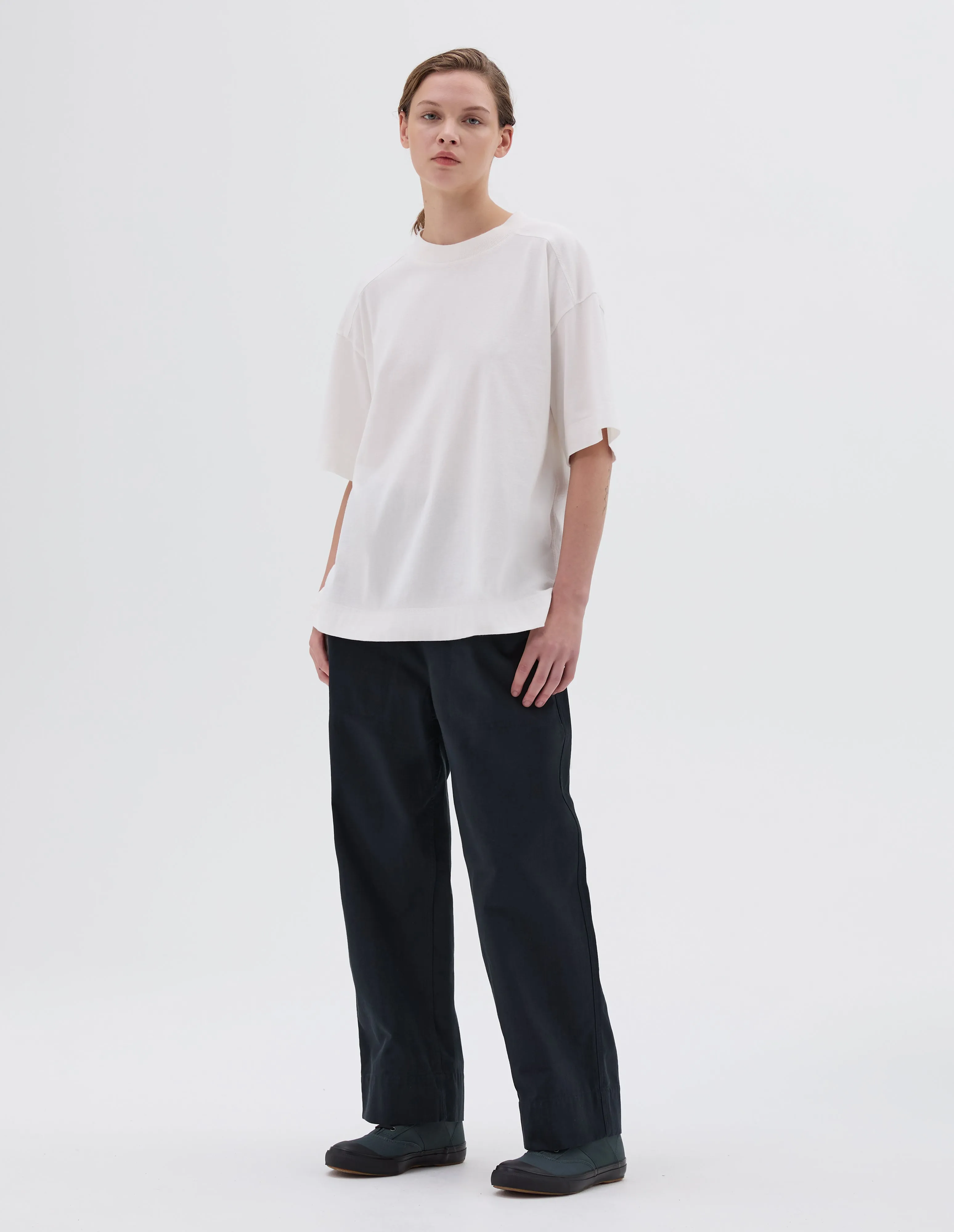 MHL. RELAXED T SHIRT | LIGHTWEIGHT DRY JERSEY | OFF WHITE sold by Margaret Howell product image thumbnail 2