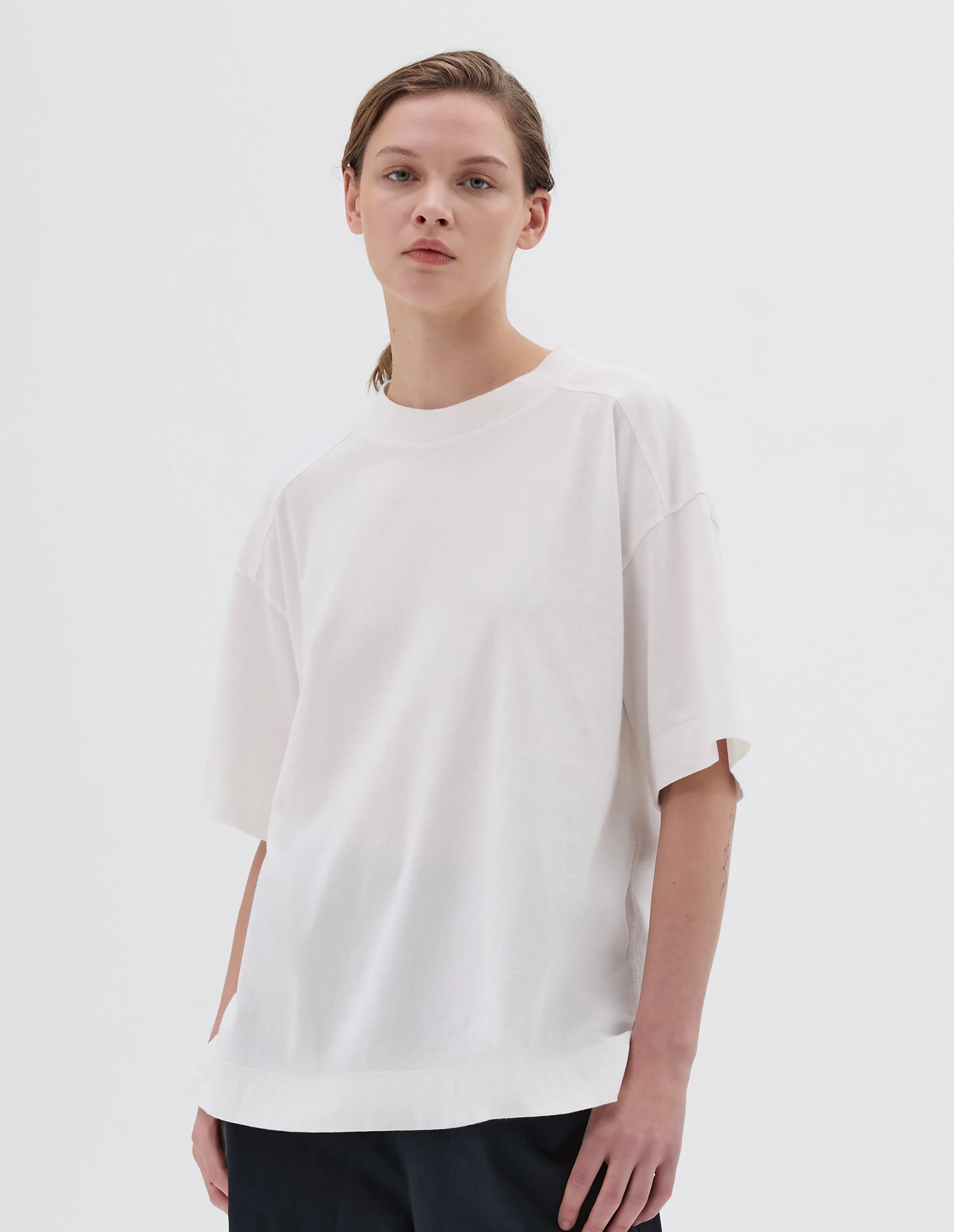 MHL. RELAXED T SHIRT | LIGHTWEIGHT DRY JERSEY | OFF WHITE sold by Margaret Howell
