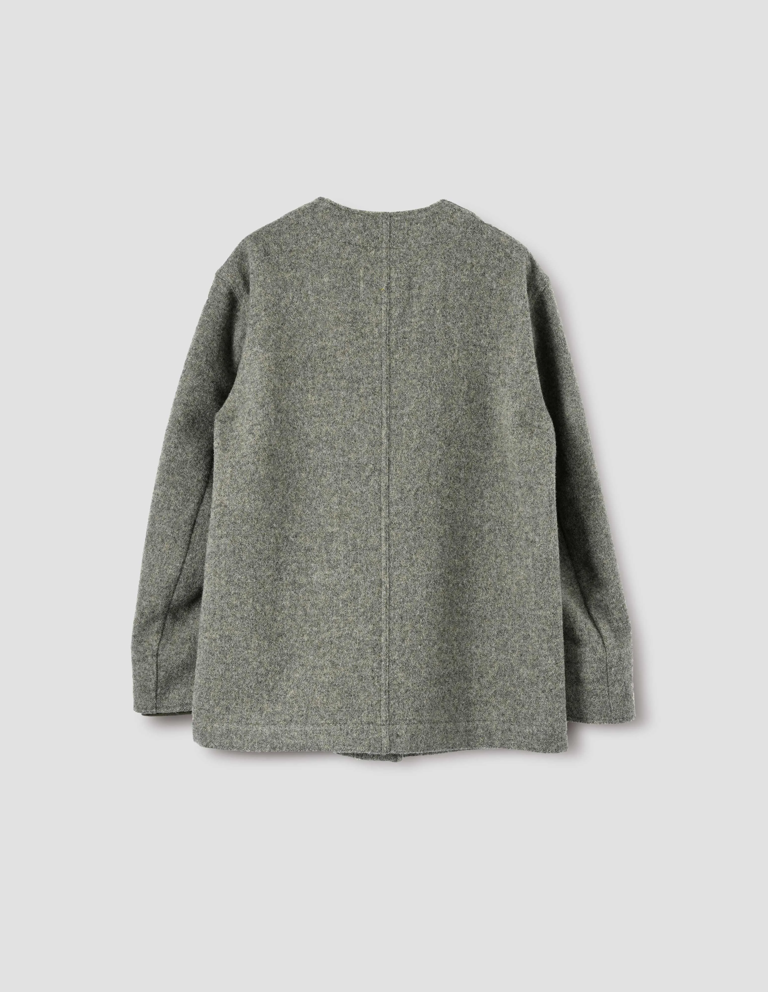 MHL. WOVEN CARDIGAN | FELTED WOOL TWILL | EUCALYPTUS sold by Margaret Howell product image thumbnail 5