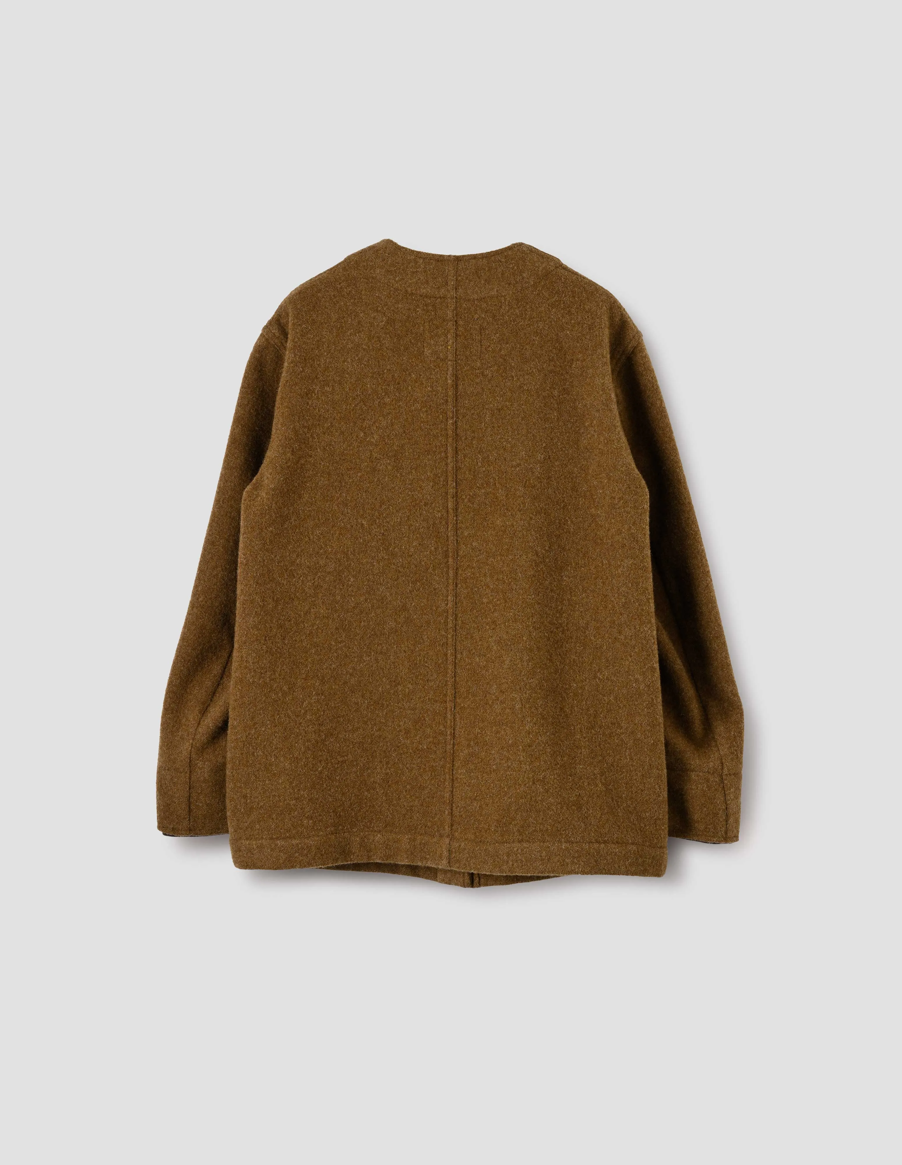 MHL. WOVEN CARDIGAN | FELTED WOOL TWILL | NUTMEG sold by Margaret Howell product image thumbnail 5