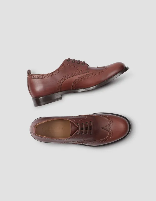 BROGUES | LEATHER | CHESTNUT sold by Margaret Howell