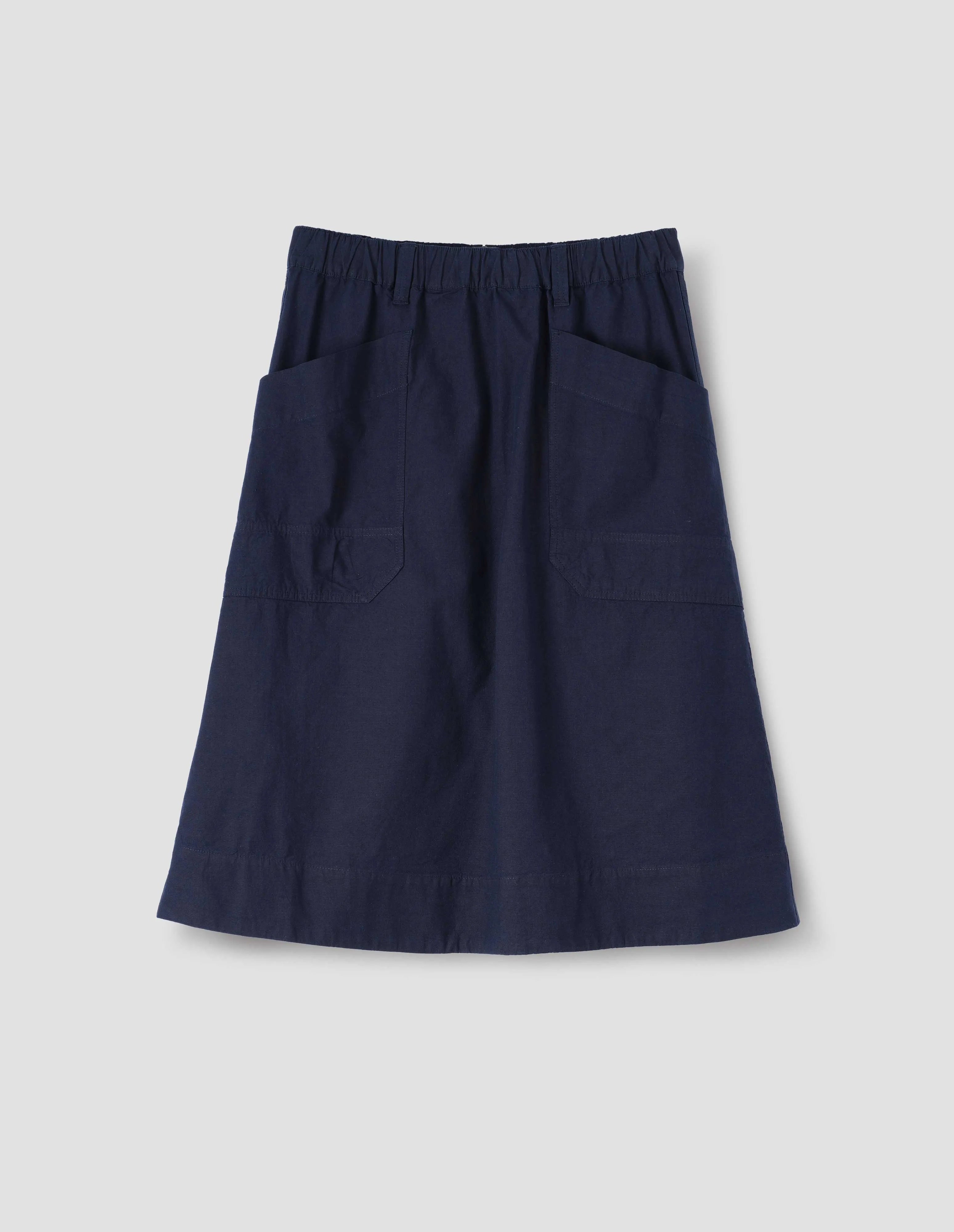 MHL. PATCH POCKET SKIRT | INDIGO COTTON PLAINWEAVE | INDIGO sold by Margaret Howell product image thumbnail 3