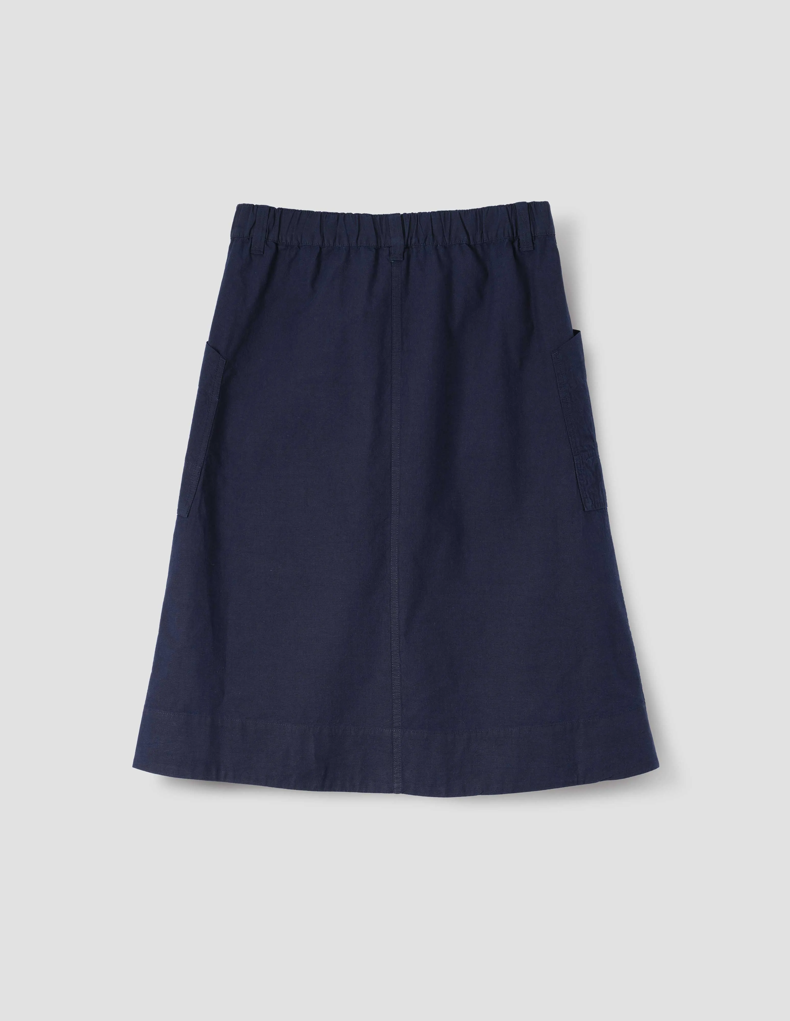 MHL. PATCH POCKET SKIRT | INDIGO COTTON PLAINWEAVE | INDIGO sold by Margaret Howell product image thumbnail 4