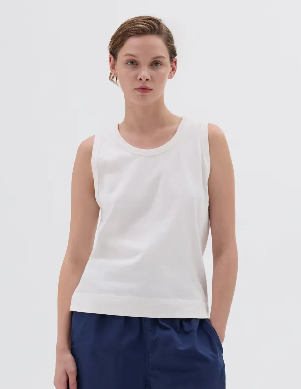 MHL. SURPLUS VEST | HEAVY COTTON JERSEY | OFF WHITE sold by Margaret Howell