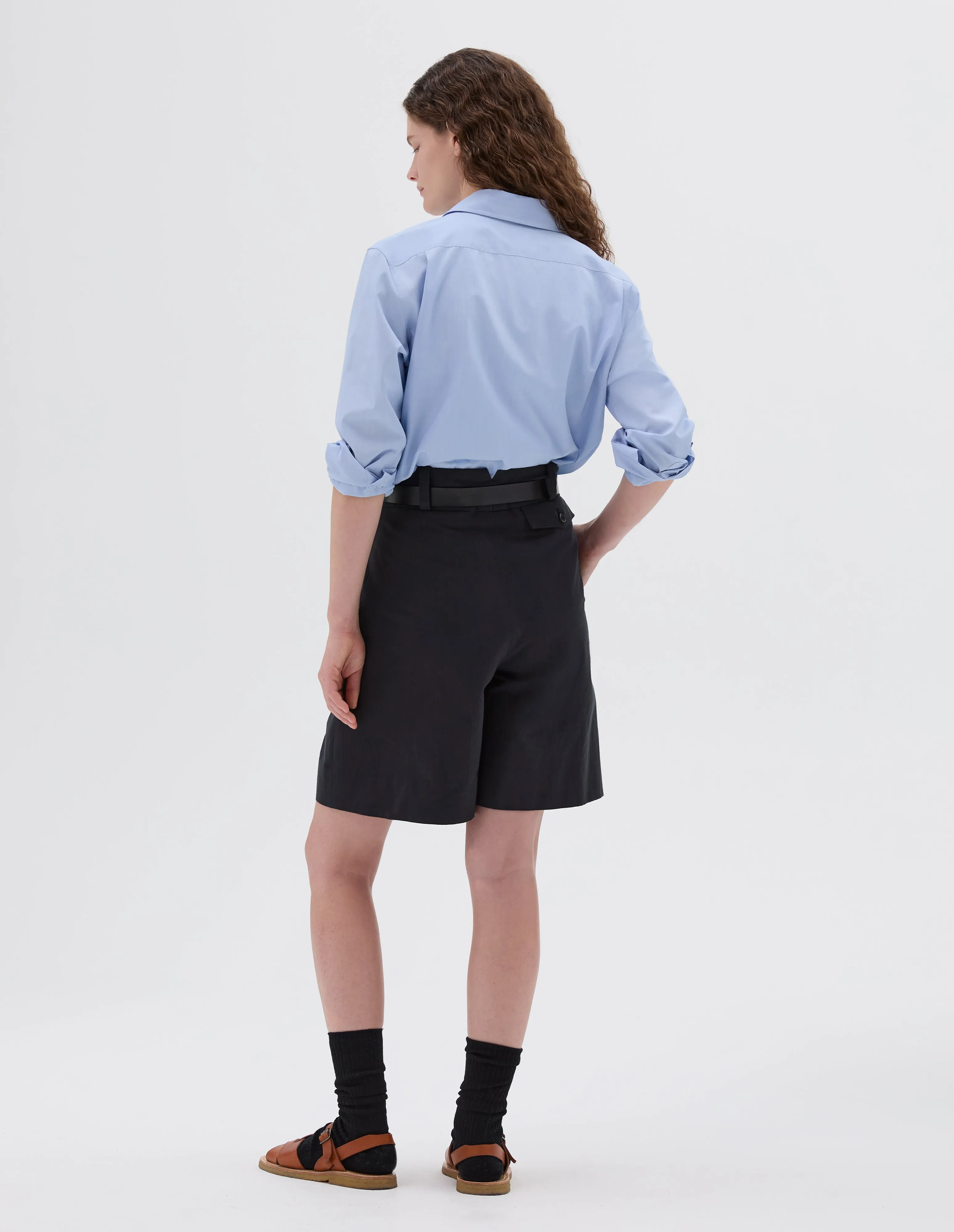 MONOGRAM SHIRT | SOFT END ON END COTTON | SOFT BLUE sold by Margaret Howell product image thumbnail 2