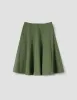 FLARED SKIRT | SOFT COMPACT COTTON | MOSS sold by Margaret Howell