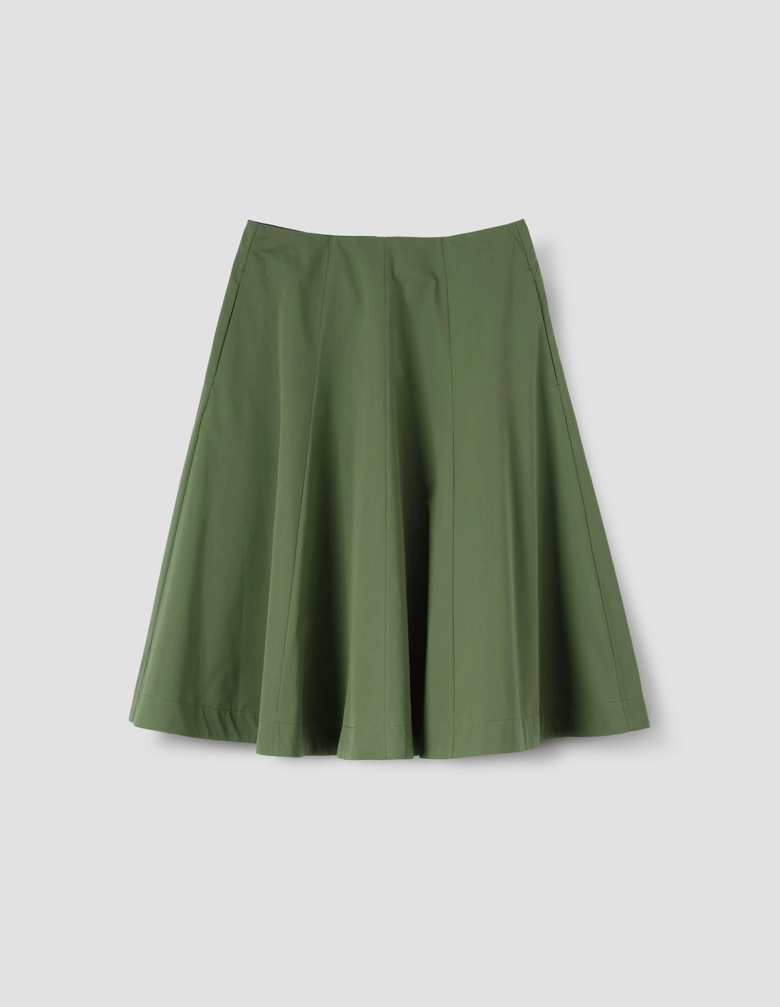 FLARED SKIRT | SOFT COMPACT COTTON | MOSS sold by Margaret Howell product image thumbnail 3