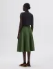 FLARED SKIRT | SOFT COMPACT COTTON | MOSS sold by Margaret Howell