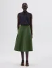 FLARED SKIRT | SOFT COMPACT COTTON | MOSS sold by Margaret Howell