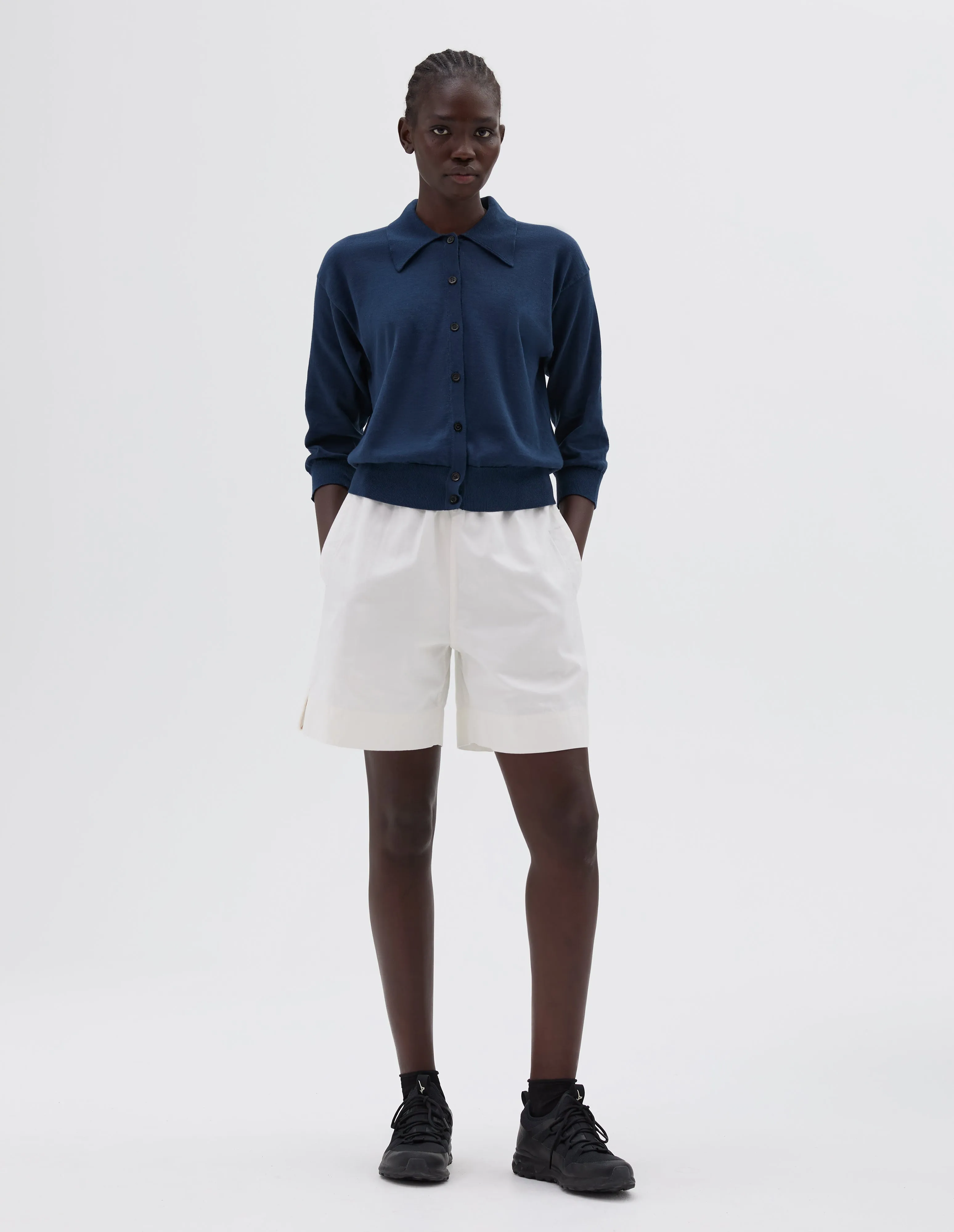 KNITTED SHIRT | FINE LINEN COTTON | INDIGO sold by Margaret Howell product image thumbnail 2