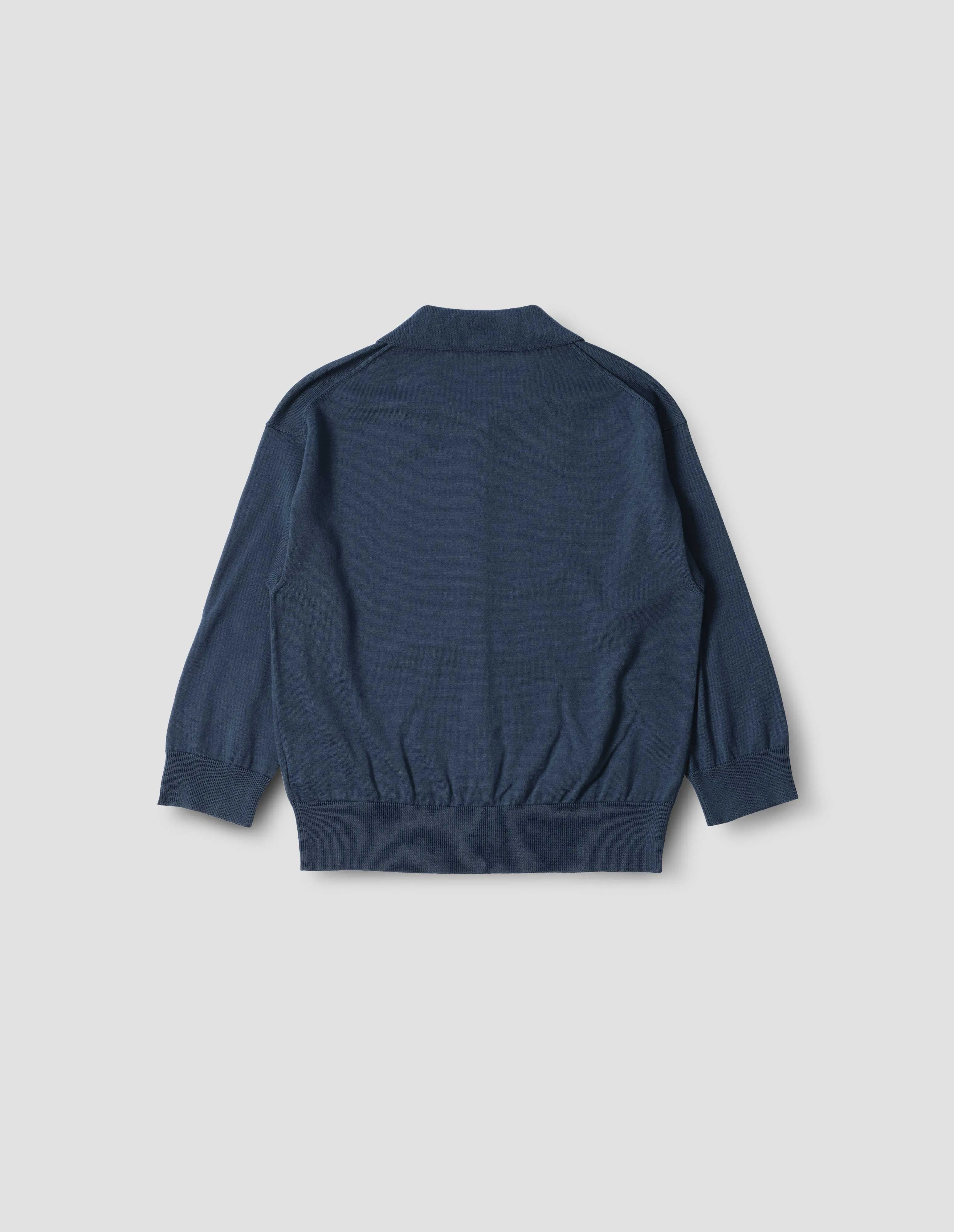 KNITTED SHIRT | FINE LINEN COTTON | INDIGO sold by Margaret Howell product image thumbnail 5