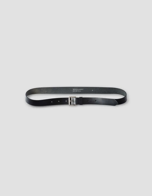 SOFT BRIDLE BELT | FULL GRAIN BRIDLE LEATHER | BLACK sold by Margaret Howell