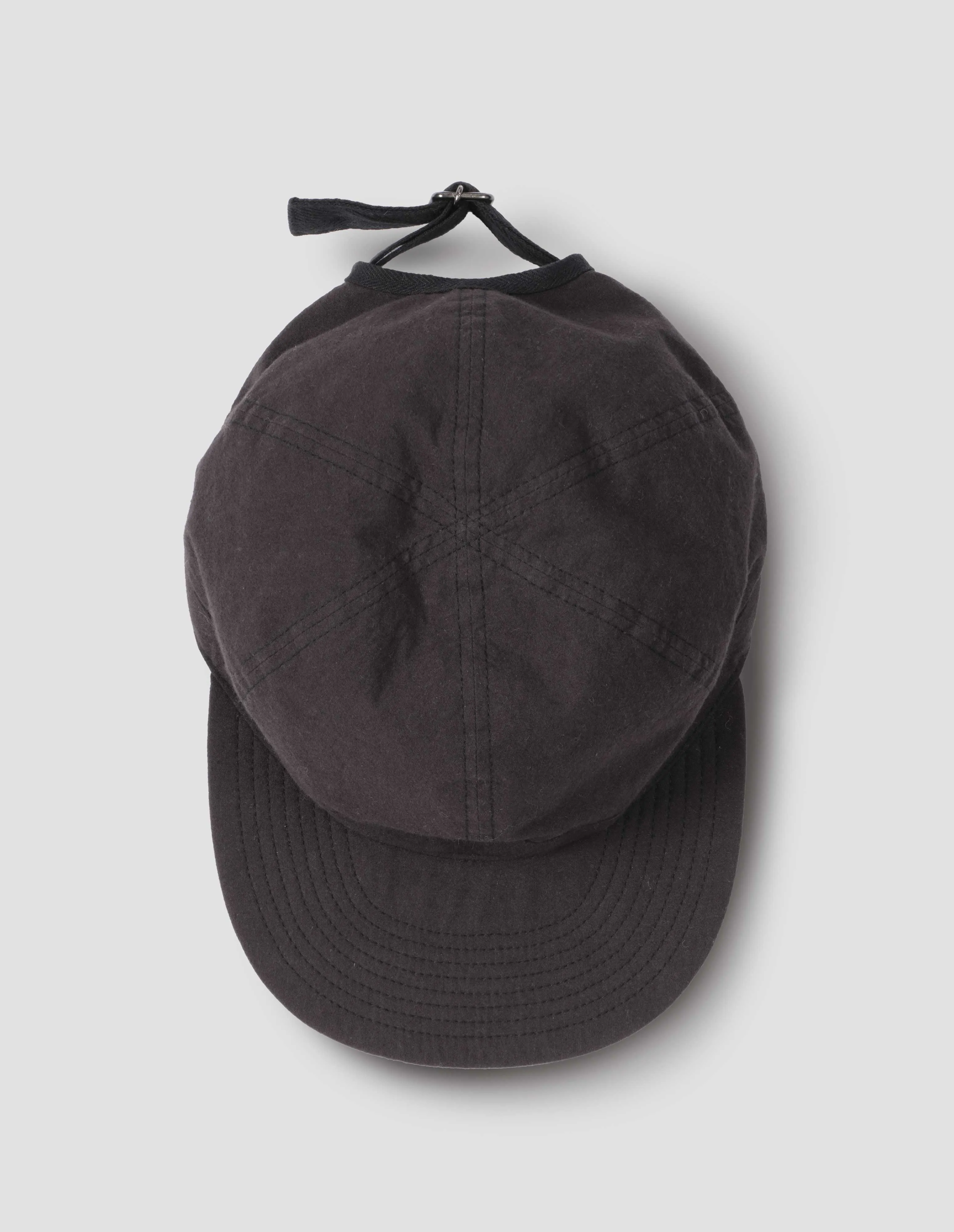 MHL. SOFT PEAK CAP | SOFT COTTON CANVAS | BLACK sold by Margaret Howell product image thumbnail 3