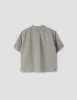 SHORT SLEEVE COLLARLESS SHIRT | WASHED COTTON | PALE SAGE sold by Margaret Howell
