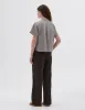 SHORT SLEEVE COLLARLESS SHIRT | WASHED COTTON | PALE SAGE sold by Margaret Howell
