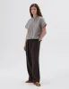 SHORT SLEEVE COLLARLESS SHIRT | WASHED COTTON | PALE SAGE sold by Margaret Howell