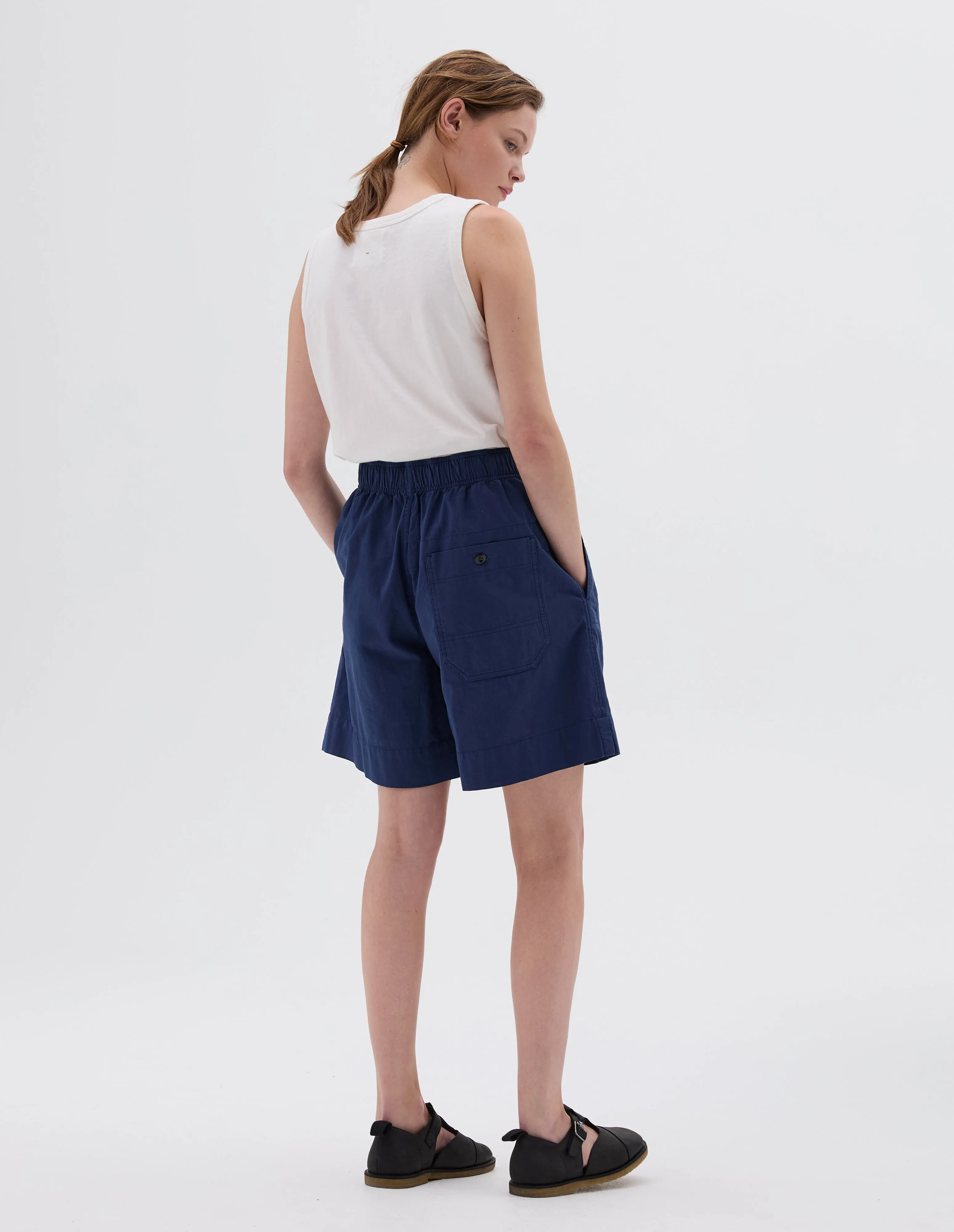 MHL. SCOUT SHORTS | LIGHT COTTON PLAINWEAVE | BLUE sold by Margaret Howell product image thumbnail 2