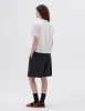 SHORT SLEEVE COLLARLESS SHIRT | WASHED COTTON | WHITE sold by Margaret Howell