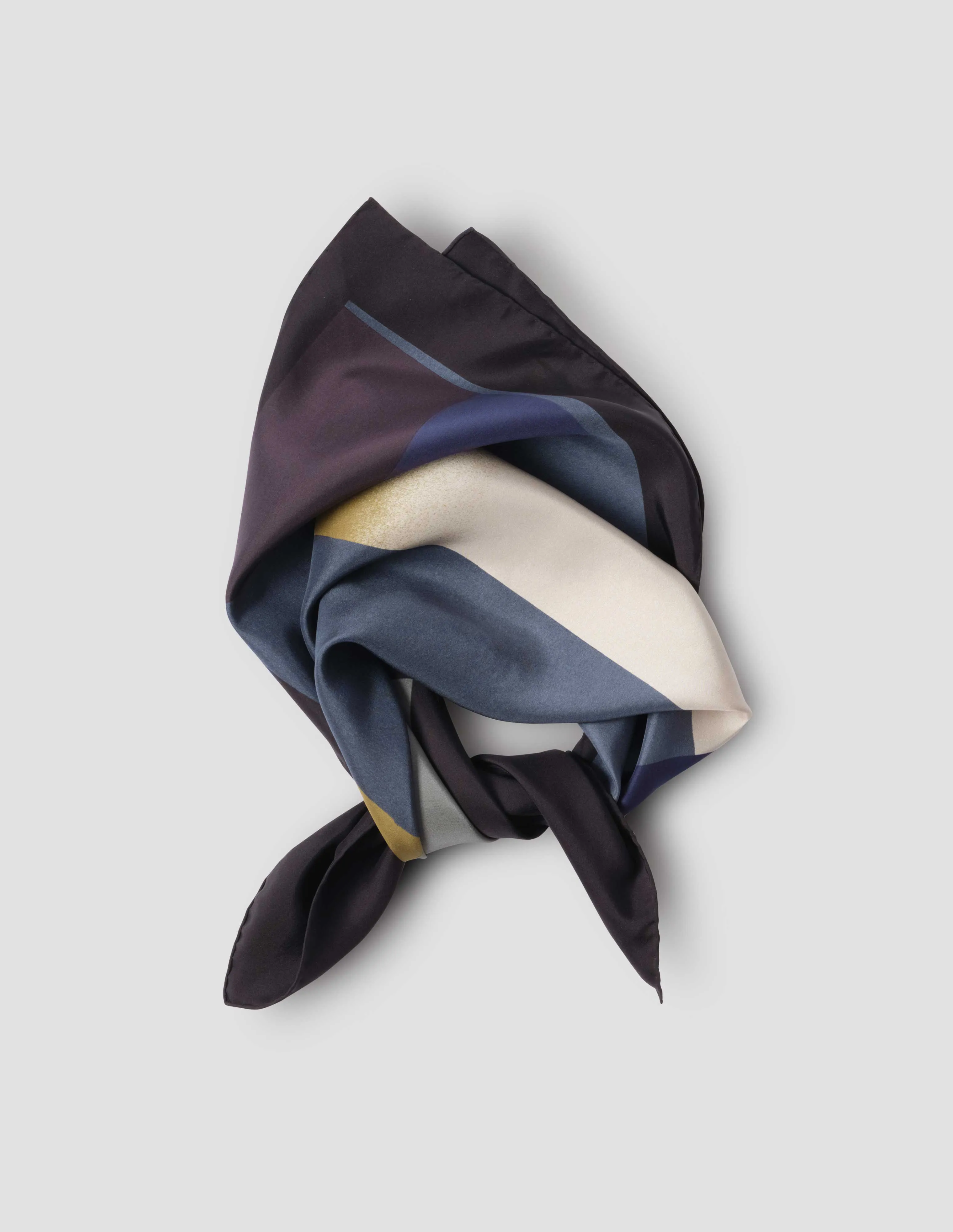 COLLAGE PRINT SCARF | SILK | MULTI / BLACK sold by Margaret Howell product image thumbnail 2