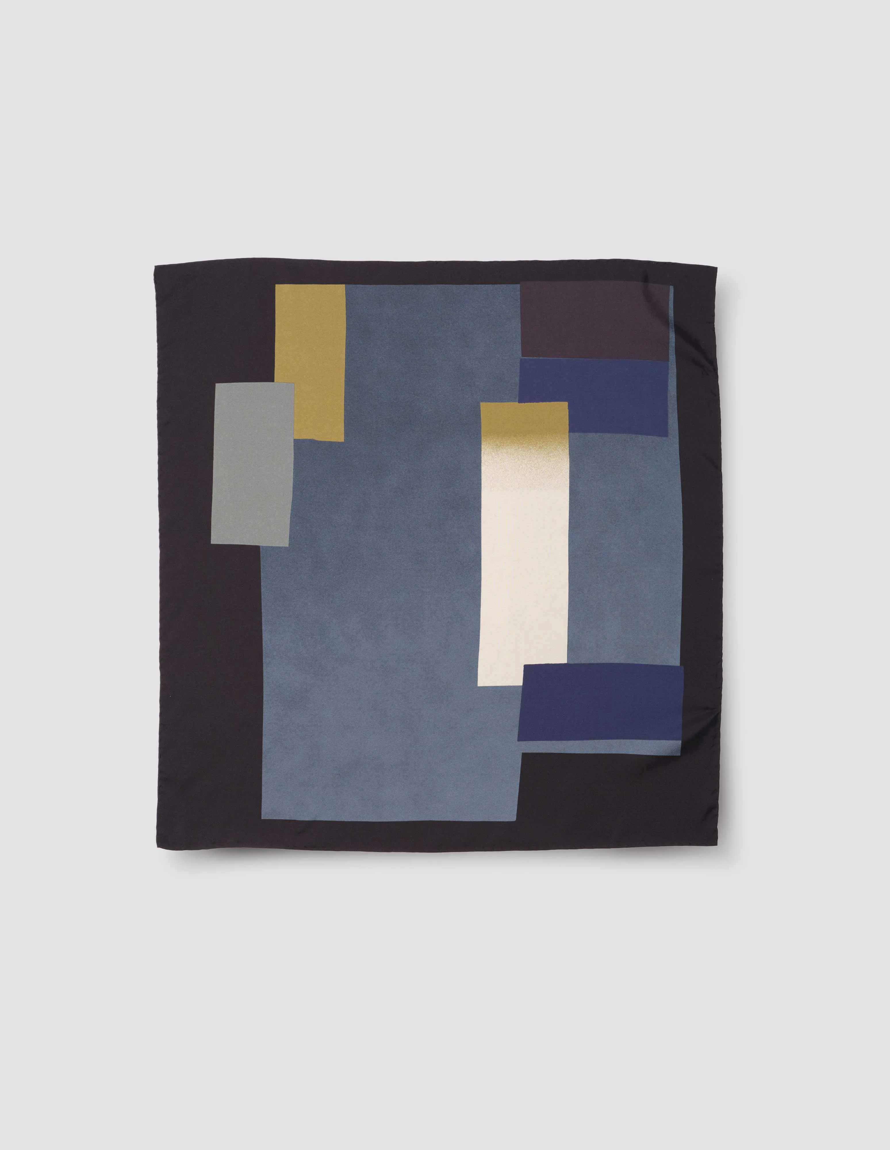 COLLAGE PRINT SCARF | SILK | MULTI / BLACK sold by Margaret Howell