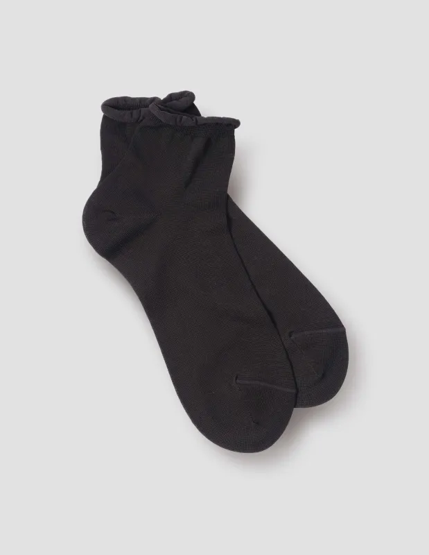 BOBBY SOCKS | COTTON | BLACK sold by Margaret Howell