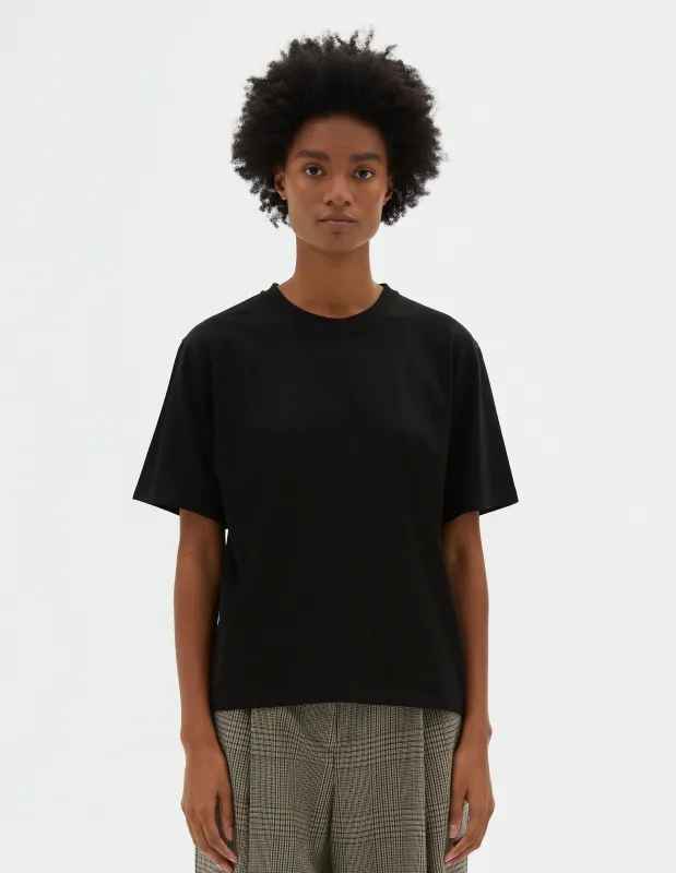 BOYS T SHIRT | FINE COTTON JERSEY 
 | BLACK sold by Margaret Howell