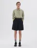 MHL. PLEATED SHORTS | DRY COTTON LINEN | CARBON sold by Margaret Howell