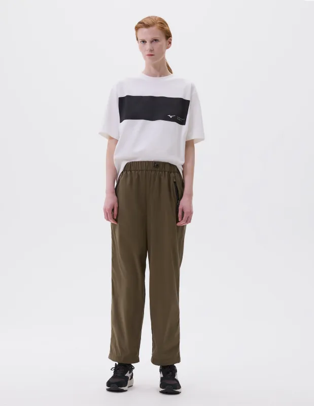MIZUNO RAIN TROUSERS | RECYCLED NYLON RIPSTOP | KHAKI sold by Margaret Howell