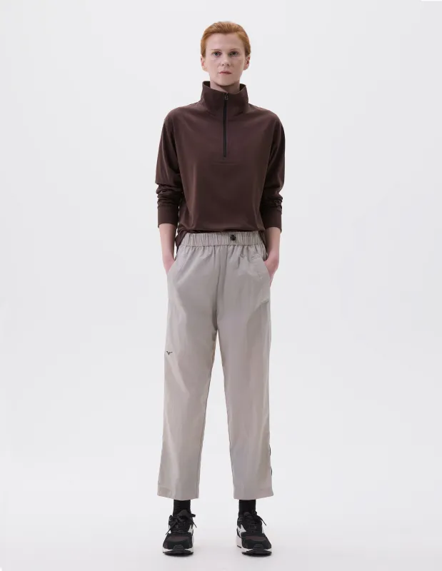 MIZUNO GYM TROUSERS | LIGHTWEIGHT NYLON TASLAN | LIGHT STONE sold by Margaret Howell