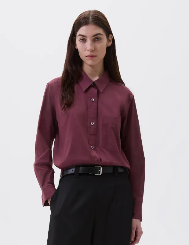 SIMPLE SHIRT | COTTON VOILE | BERRY sold by Margaret Howell
