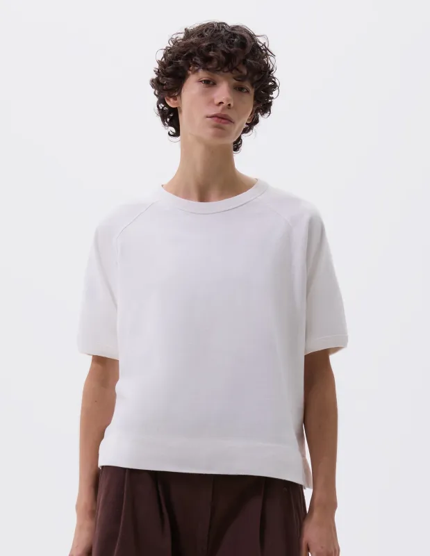 MHL. RAGLAN GYM TOP | TEXTURED DRY JERSEY | WHITE sold by Margaret Howell