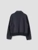 MHL. CROPPED BOMBER JACKET | WORN COTTON DRILL | INK sold by Margaret Howell