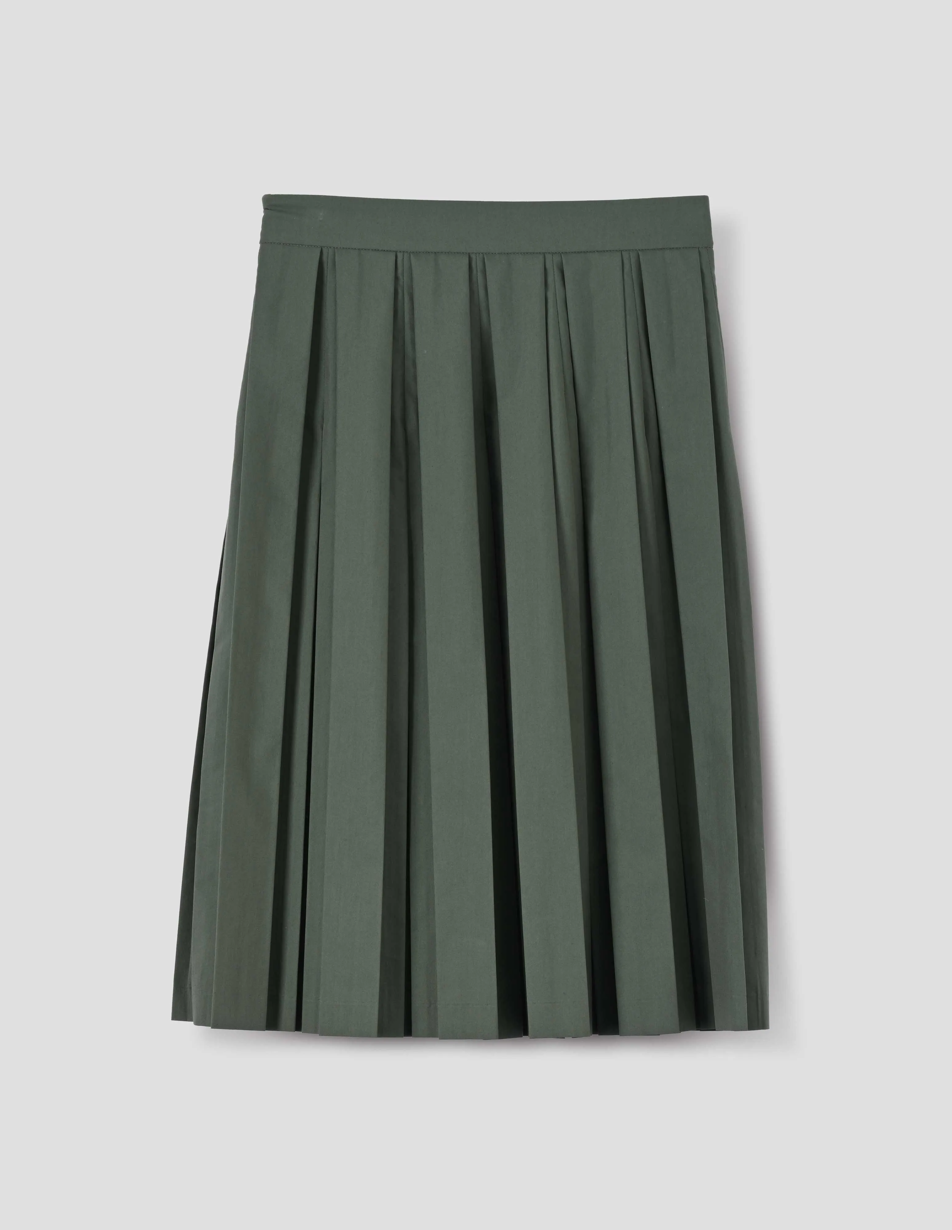 MODERN PLEAT SKIRT | COTTON POLYESTER | FADED GREEN sold by Margaret Howell product image thumbnail 3