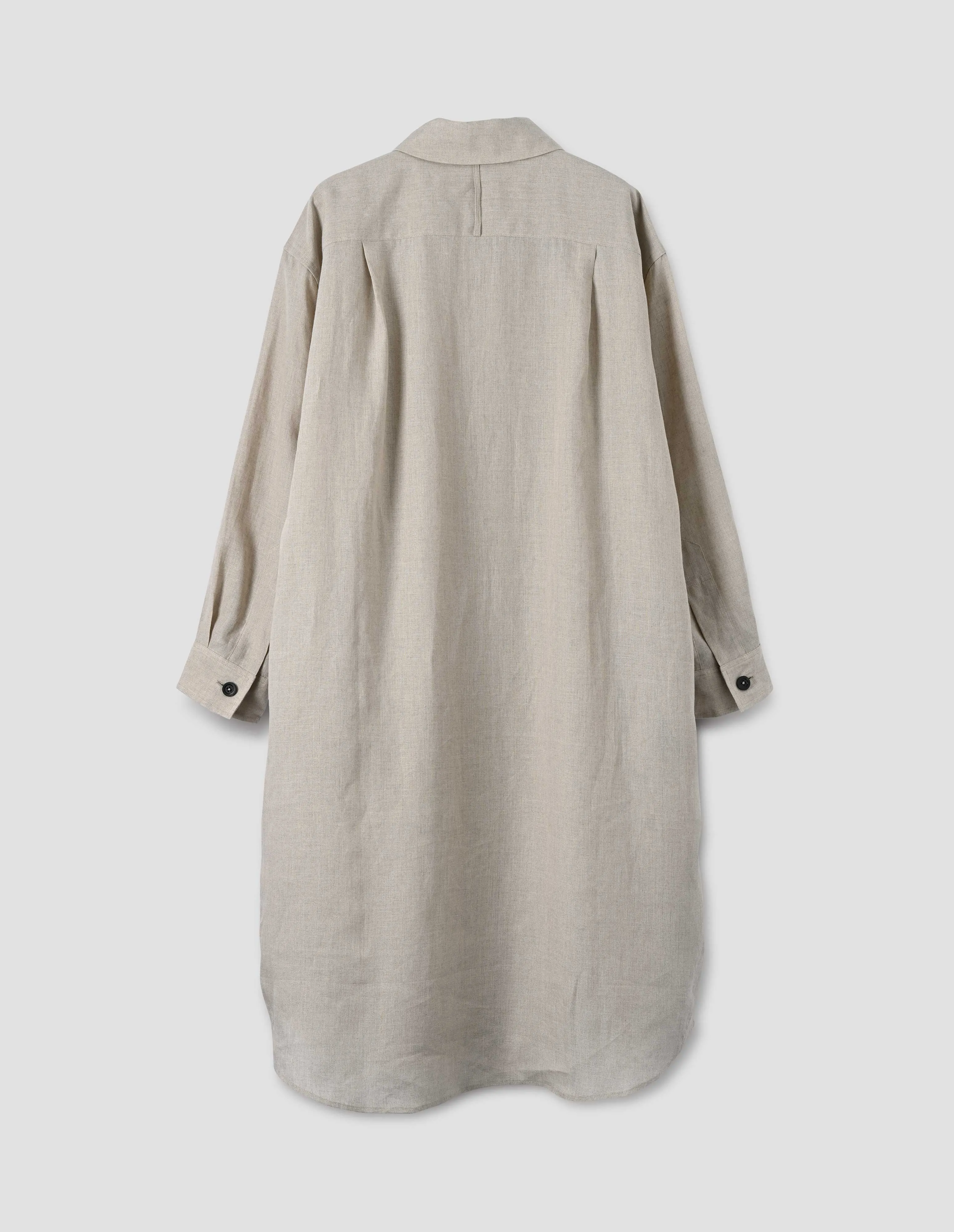 OVERSIZED SHIRT DRESS | SHIRTING LINEN | NATURAL sold by Margaret Howell product image thumbnail 4