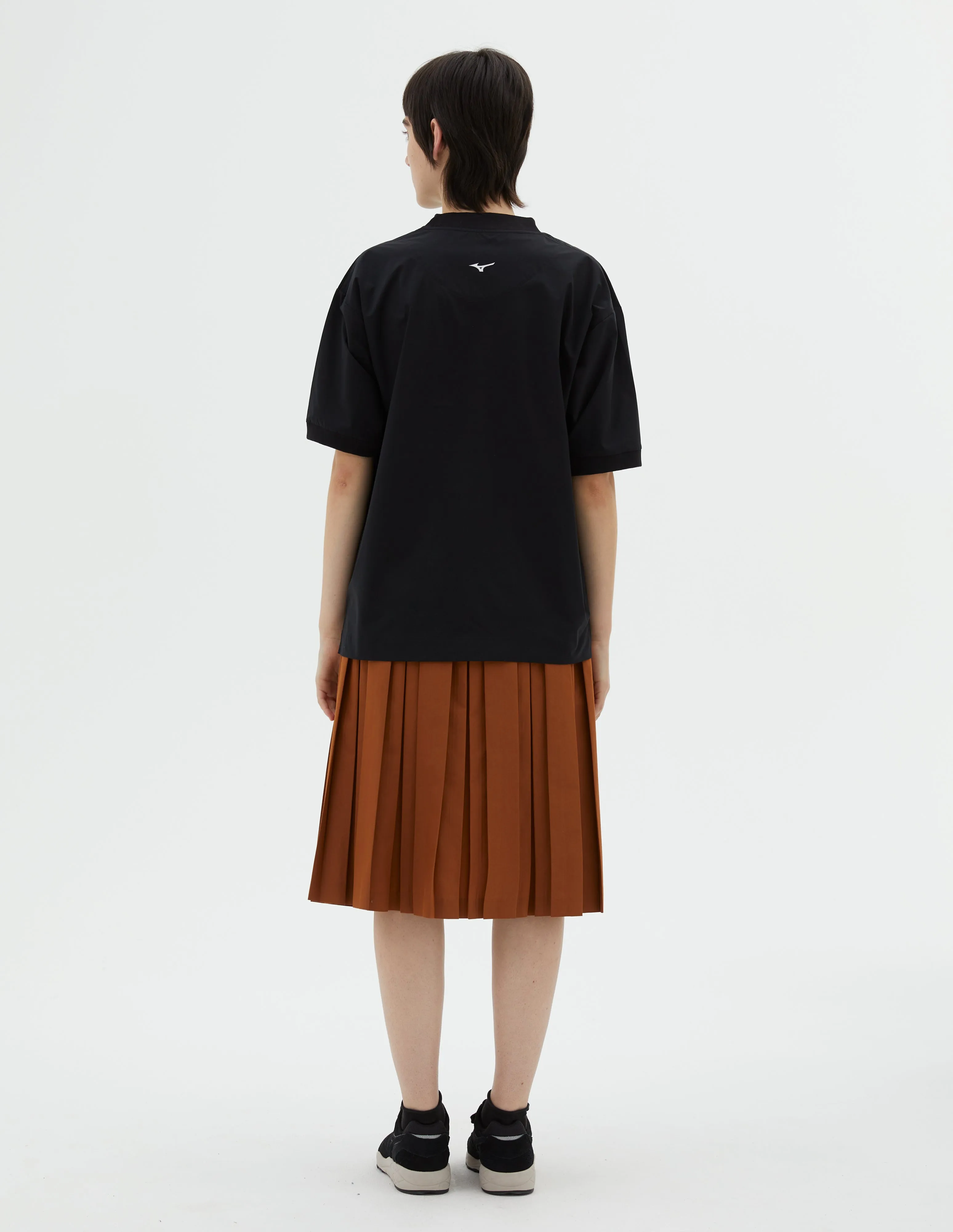 MODERN PLEAT SKIRT | COTTON POLYESTER | RICH ORANGE sold by Margaret Howell product image thumbnail 2