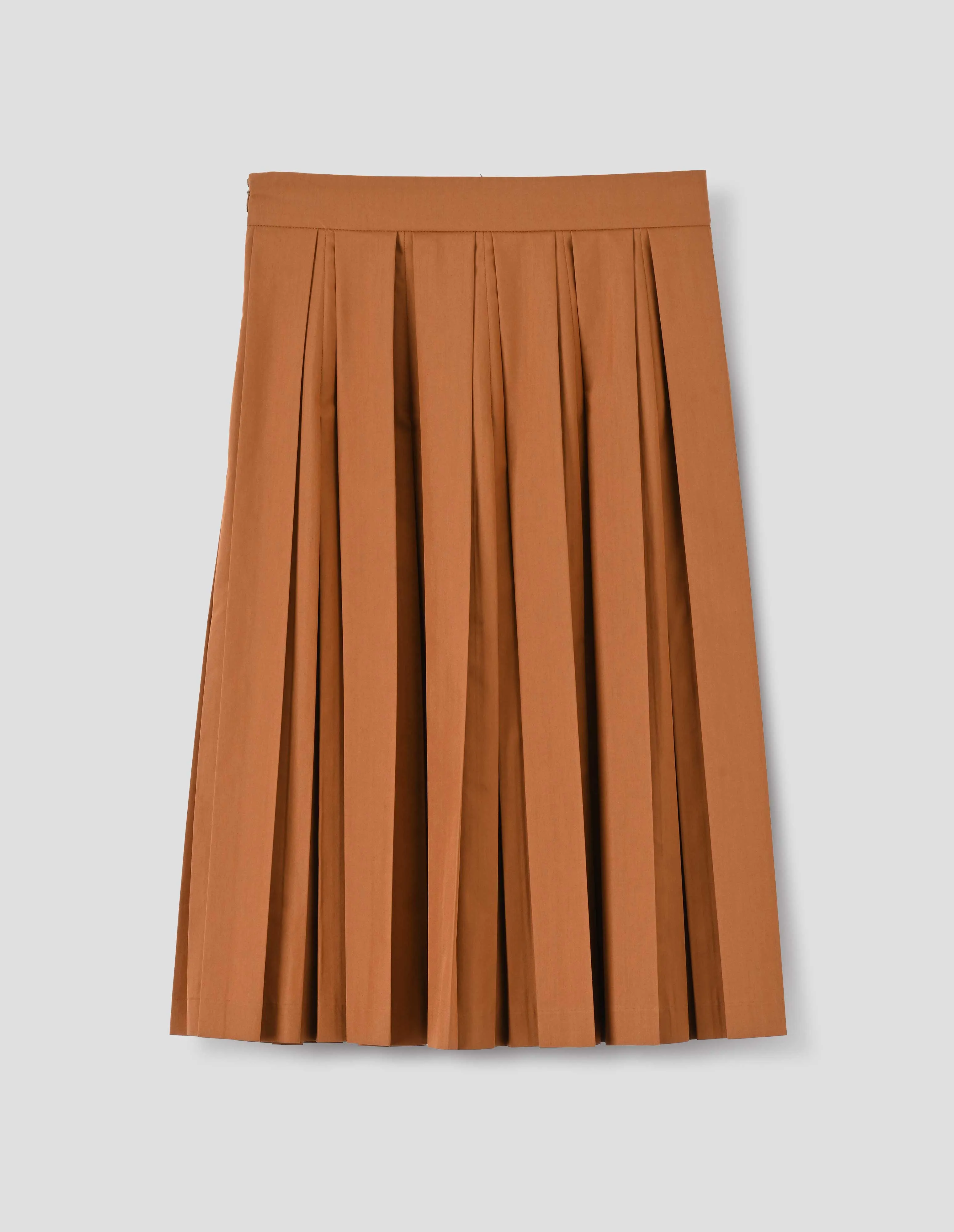 MODERN PLEAT SKIRT | COTTON POLYESTER | RICH ORANGE sold by Margaret Howell product image thumbnail 4