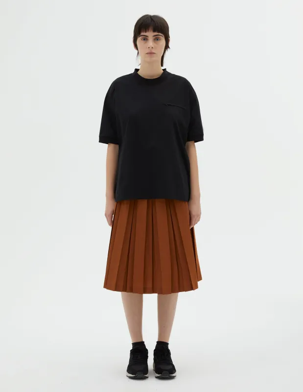 MODERN PLEAT SKIRT | COTTON POLYESTER | RICH ORANGE sold by Margaret Howell