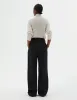TURN UP SAILOR TROUSER | MATT WOOL TWILL | BLACK sold by Margaret Howell