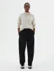 RELAXED TROUSER | COTTON SILK TWILL  | BLACK sold by Margaret Howell