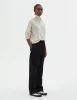RELAXED TROUSER | COTTON SILK TWILL  | BLACK sold by Margaret Howell