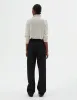 RELAXED TROUSER | COTTON SILK TWILL  | BLACK sold by Margaret Howell