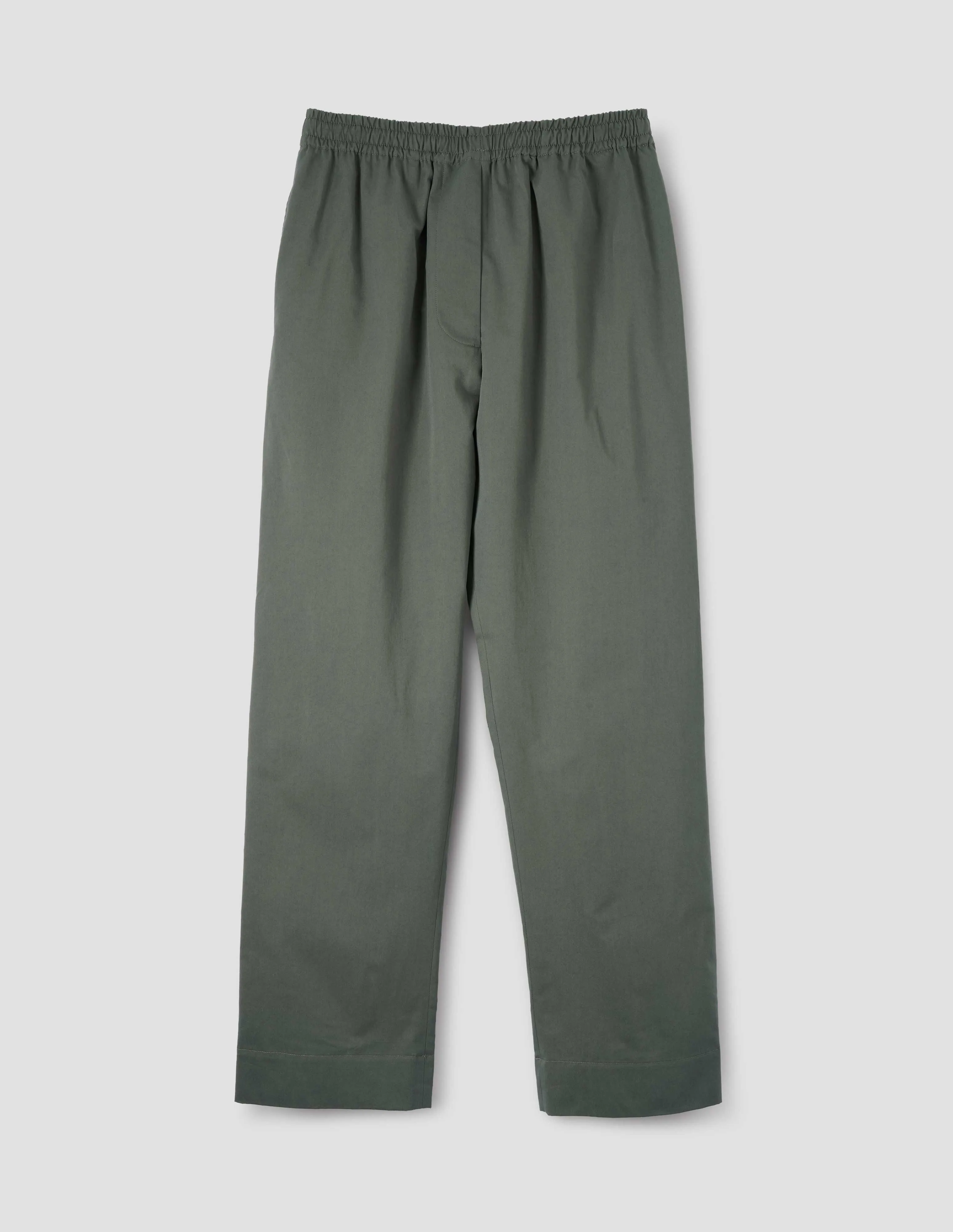 RELAXED TROUSER | COTTON SILK TWILL | FADED GREEN sold by Margaret Howell product image thumbnail 3