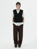 INTEGRAL V NECK SLIPOVER | CASHMERE | BLACK sold by Margaret Howell